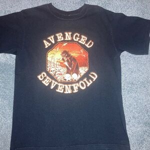Avenged Sevenfold Black Concert T- Shirt